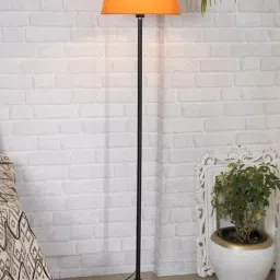 Homesake Orange & Black Metal E27 Contemporary Floor Lamp - Set of 1-image-41