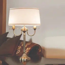 Kapoor E Illuminations Golden Brass Table Lamp - Set of 1-picture-27