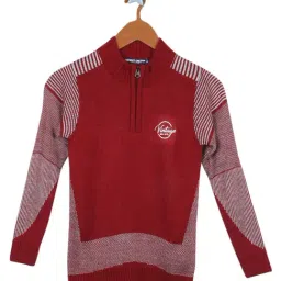 Monte Carlo Kids Red Solid Full Sleeves Sweatshirt-8
