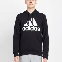 adidas Black Regular Fit M BL FT Hooded Sweatshirt-image-75