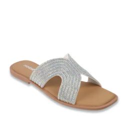 Mochi Women Silver Slides-16
