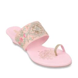 Metro Women's Pink Toe Ring Wedges-image-88