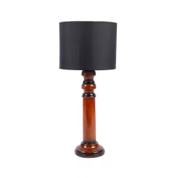 Tucasa NTU-235 B-22 Table Lamp with Wood Base (Black)-13
