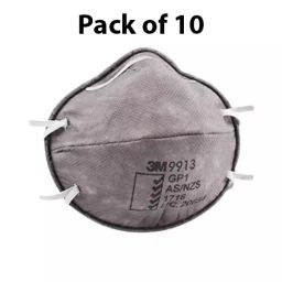 3M Particulate Respirator Mask Cup Type Grey Free Size, 9913IN+ (Pack of 10) image 2