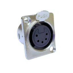 SETMI INDIA XLR Connector Female 5-Pin Chassis Mount with Push-to-Release Secure Lock, Silver & Black-47