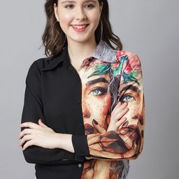 JAKANARY Women Shirt Style Printed Top-picture-49