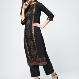 ANIYAH Ethnic Motifs Printed Straight Kurta-image-70