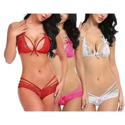 AROUSY Red & Pink Self Pattern Lingerie Set-image-68