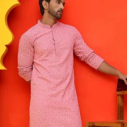 Jompers Coral Regular fit Geometric Kurta-image-56