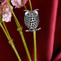 Panash Silver Toned German Silver Finger Ring-18