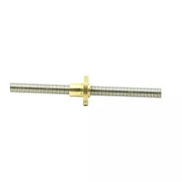 Invento 1000mm (1 Mtr.tr) SS304 Threaded Rod M8 8mm OD + M8 nut 1.25mm Pitch 8mm T Nut Brass round Flange Single Nut for 3D Printer CNC Robotics ISC 1873-8 image 1