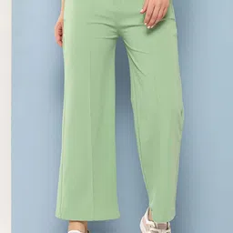 BAESD Women Comfort Straight Fit Trousers-image-77