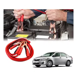 Auto Pearl 2.29 m (7.5 Ft) 500 A Heavy Duty Booster Anti Tangle Battery Jumper Cable for Toyota Corolla (Pack of 2)-83