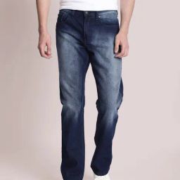Bene Kleed Men Bootcut Low Distress Heavy Fade Jeans-image-2