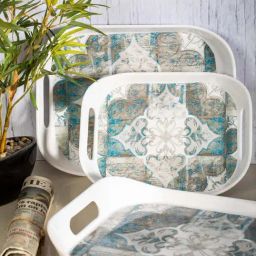 Stehlen Multicolour Melamine Era Serving Tray - Set of 3-26