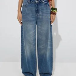 Nuon by Westside Blue Washed Relaxed-Fit High-Rise Jeans-image-26