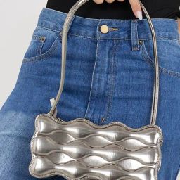 Styli Silver Textured Handbag-picture-42