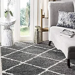 Banchmark Home Furnishings Black Geometric Handmade Polypropylene Carpet-picture-21