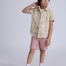 taffykids Boys Relaxed Floral Opaque Printed Casual Shirt-image-95