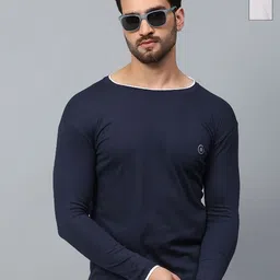 DIAZ Men Pack of 2 Solid Round Neck Cotton T-shirts-picture-20