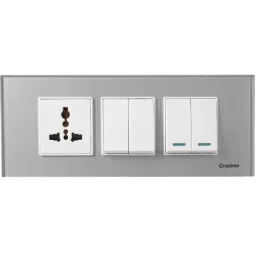 Havells Crabtree ACMPGCSV06 Murano 6M Modular Combined Plates -Glassique (Silky Silver)-21