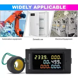 amiciSense 6 in 1 Digital Energy Meter 100 A Energy Multi-Colour Display image 4
