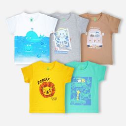 YUV Kids 5 Printed Applique T-shirt-35