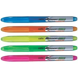 Cello Power 2000 Highlighter Assorted Ink, 8907234014785 (Pack of 5)-picture-16