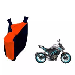 Auto Pearl Waterproof Two Wheeler Cover For CFMoto 300NK (Orange & Blue)-image-43