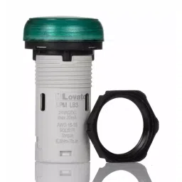 Lovato LPML, Panel Mount Green LED Pilot Light, 22 mm Cutout, IP66, IP67, IP69K, Round, 24V, LPMLB3-image-14