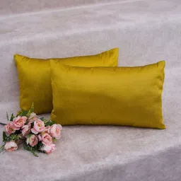 RoyalDeco Mustard Set of 2 Rectangle Cushion Covers-18