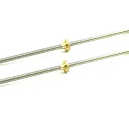 Invento 400mm (0.4 mtr) SS304 Threaded Rod M8 8mm OD + M8 nut 1.25mm Pitch 8mm T Nut Brass round Flange Single Nut for 3D Printer CNC Robotics ISC 1873-4A-image-39