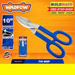 WADFOW WAS4910 254 mm(10 Inch)  Carbon Steel: 0.8 mm Double Dipped Grip Handle Tin Snip Blue-46
