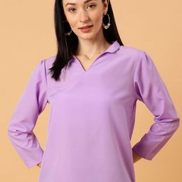 NEESH Women Solid Shirt Collar Top-image-5