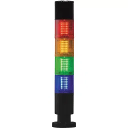 RS PRO Red/Green/Amber/Blue Buzzer Signal Tower Lamp 4 Lights 45 mm Base Diameter, 2205038-14