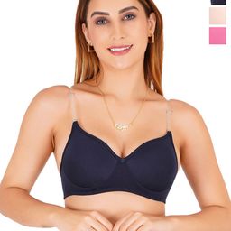 Liigne Women Pack of 3 Lightly Padded Full Coverage Everyday Bra-picture-31