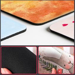 wolpin Mouse Pad for Laptop PC, Notebook, MacBook Pro Air, Gaming Computer (26 x 21 cm), Anti-Slip Rubber Base Mousepad, Rabbit image 3