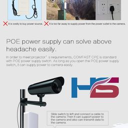 Hanutech 1Pcs 450mbps Wireless Outdoor Cpe Kit,Indoor&Outdoor Point to Point Wireless Access Point Bridge/Cpe Supports Upto 3-4KM Transmission Distance Solution for Ptp, Ptmp (Pre Program Wds) image 3