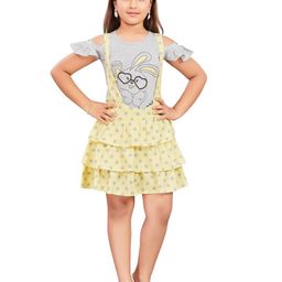 Lei-Chie Printed T-shirt With Dungarees Skirt-image-83