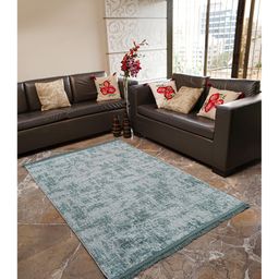 Enfance MicroFiber Solid Print Carpet-Blue-image-23