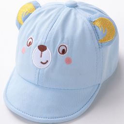 Babyhug Teddy Embroidered Baseball Cap Blue - Circumference 46 cm-image-48