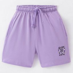 Doreme Single Jersey Knit Short With Floral Bow Print - Lilac-picture-18