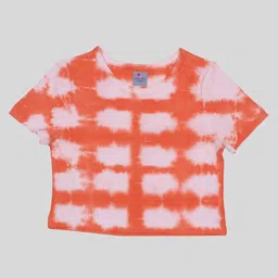 tweeny mini Half Sleeves Tie Dye Crop Top - Iced Mango-picture-44