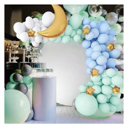 Bubble Trouble Star Foil White Balloon Arch Garland Kit for Baby Shower, Birthday, Anniversary Theme Party Decoration Pack of -91-25