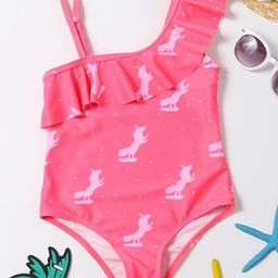 The Mom Store Sleeveless Unicorn Printed Swimsuit - Pink-image-92