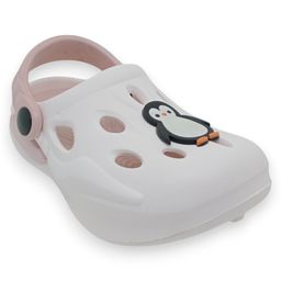 Lil Lollipop Penguin Applique Detailed Perforated Anti Slip Slingback Clogs - Cream-image-62