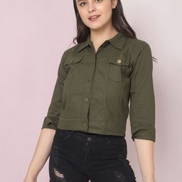 DIMPY GARMENTS Women Lightweight Denim Jacket with Embroidered-image-43