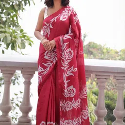 Moda Rapido Floral Pure Cotton Designer Block Print Saree-picture-6