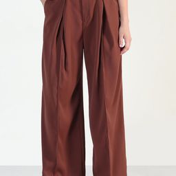 SHOWOFF Women Relaxed High-Rise Relaxed Fit Pleated Korean Pants with Belt-77