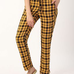 Mystere Paris Checked Mid- Rise Lounge Pants-image-64